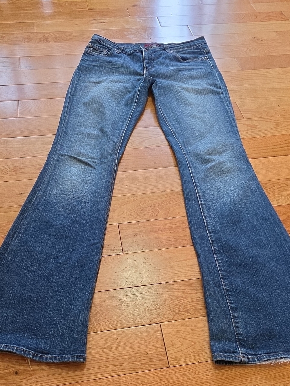Express Women's Dark Blue Flare Jeans